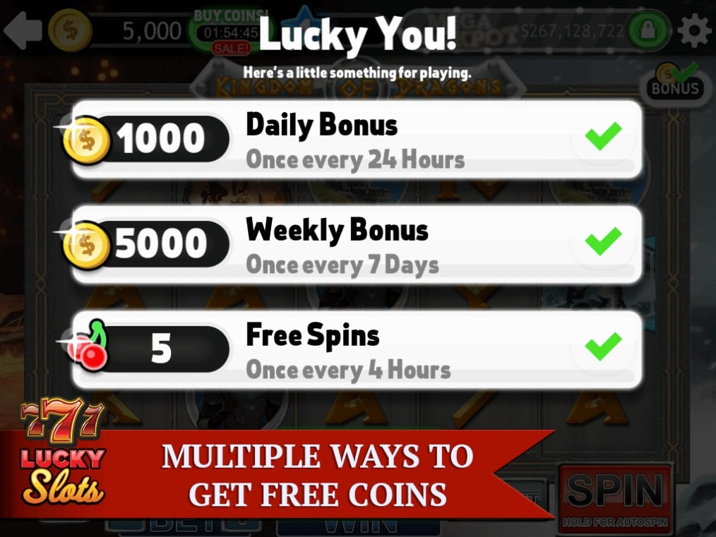 Lucky Slots online slots iOS app bonus offers